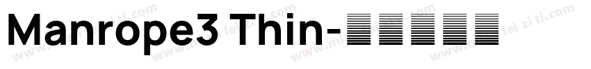 Manrope3 Thin字体转换